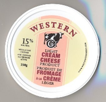 Liberté Natural Foods Ltd. - Produit de fromage à la crème léger de la marque Western