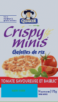 Quaker - Crispy Minis Galettes de riz Tomate savoureuse et basilic