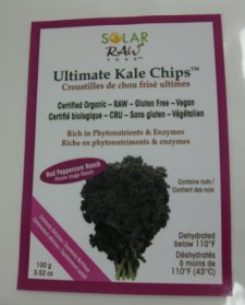 Solar Raw Food brand Ultimate Kale Chips - Red Peppercorn Ranch
