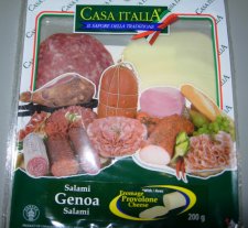 Casa Italia Genoa Salami avec fromage Provolone (tranché) 200 gramme COMBO PACK