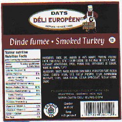 Dats Déli Européen - Smoked Turkey