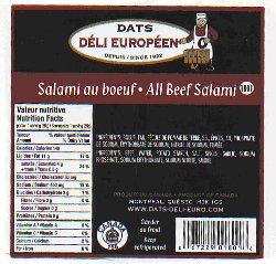 Dats Déli Européen - Salami au boeuf