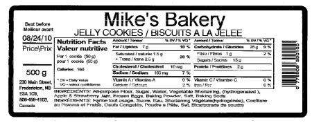 biscuits a la jelee de la marque Mike's Bakery