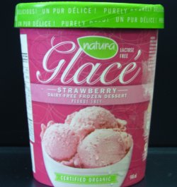 natur-a Glacé brand dairy-free frozen dessert - Strawberry