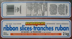 Sunspun - Ribbon Slices Process Swiss Food