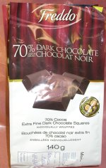 chocolat noir 70 % cacao de marque Freddo - panneau avant