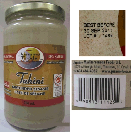 Image - tahini (pâte de sésame) de marque Jasmine Foods