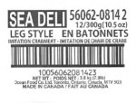 Sea-Deli - Imitation de chair de crabe en bâtonnets - 300 gramme
