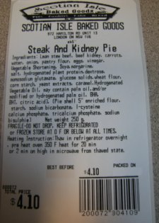 Scotian Isle - Steak And Kidney Pie
