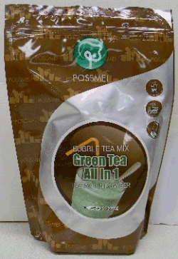 Bubble tea mix green tea all in 1 instant in powder