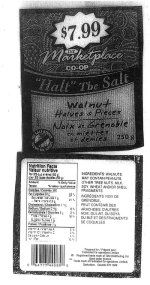 Halt The Salt Noix de grenobles et miettes et demies Marketplace Co-op