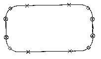 drawing of rectangular can with measurement points