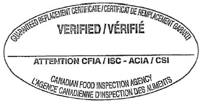 Guaranteed Replacement Certificate Approval Stamp