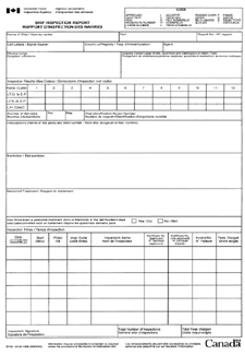 Ship Inspection Report form.