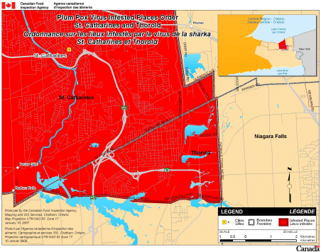 City of Thorold Quarantine Area