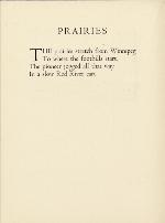 Page tirée du livre A CANADIAN CHILD'S ABC, avec un poème au sujet des Prairies