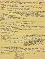 Notes dactylographiées d'Ann Blades, y compris des liste de mots utilisés dans d'autres abécédaires