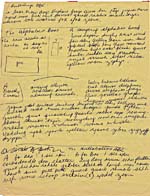 Notes manuscrites et listes de mots utilisés dans d'autres abécédaires