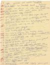Liste manuscrite de mots qu'Ann Blades a considérés pour son livre ALPHABET BOOK