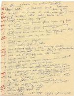 Handwritten list of words considered for Ann Blades' ALPHABET BOOK