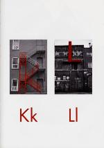 Page from book, THE CITY ABC BOOK, with two photographs of buildings and the letters K and L