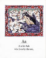Page from book, THE WILDLIFE ABC: A NATURE ALPHABET, featuring an illustration and text about the auk