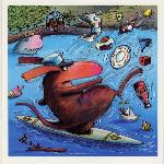 Page tirée du livre LES JEUX DE PIC-MOTS, avec une illustration représentant un kangourou dans un kayak