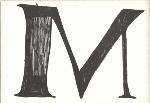 Page from book, ALPHABET BOOK, with an illustration of the letter M