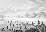 Graphical element: Franklin's expedition passing through Point Lata on the ice