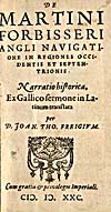 Title page of Settle's account of Frobisher's discoveries