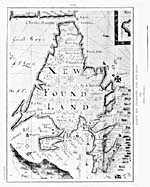 Carte : Lieux de pêche aux environs de Terre-Neuve, 1693