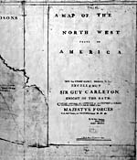 Section of a map: from "A Map of the North West Parts of America ...," by Alexander Henry, [1775-1776]