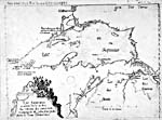 Map: "Lac superieur," by the Jesuits Dablon and Allouez, [1672]