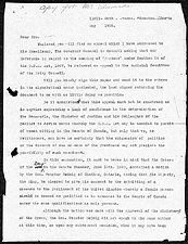 Lettre d'Emily Murphy à ses compagnes, mai 1928