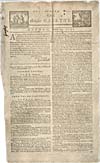 Première page de l'original du journal HALIFAX GAZETTE, no 1, 23 mars 1752 (pages 1 et 2)