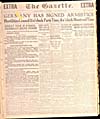 Germany Has Signed Armistice, November 11, 1918, The Gazette, Montreal, Que., Extra