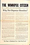 Why Not Organize Ourselves? June 4, 1919, The Winnipeg Citizen, Winnipeg, Man.
