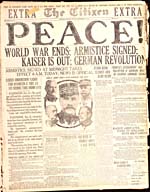 PEACE! November 11, 1918, The Citizen, Ottawa, Ont., Extra.