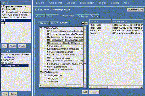 Illustration of learning object repository screen capture showing properties and types of learning objects in Explor@