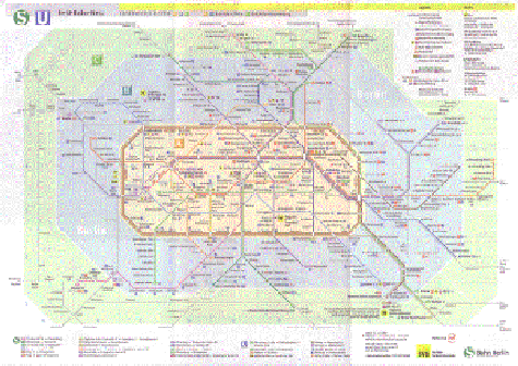 Map of the Berlin U-Bahn and S-Bahn