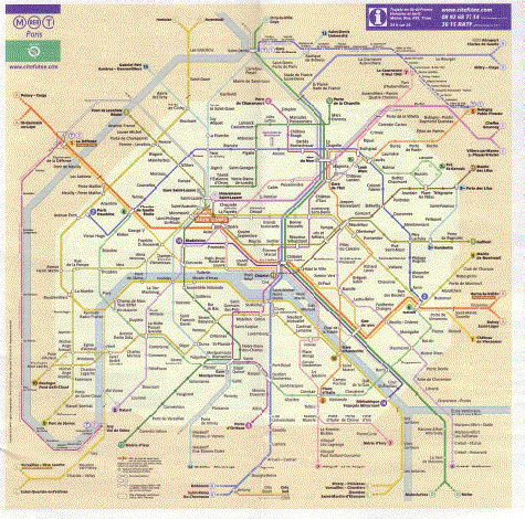 Carte : Métro de Paris