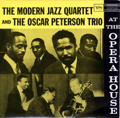 Cover of the album:  The Modern Jazz and The Oscar Peterson Trio at the Opera House