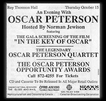 Advertisement: An Evening with Oscar Peterson