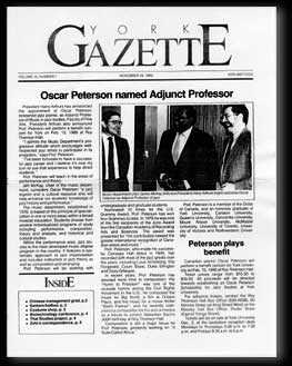 Oscar Peterson Named Adjunct Professor