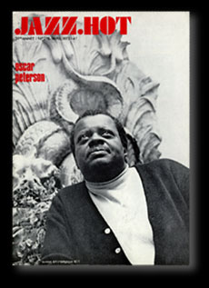 Magazine cover: Jazz Hot, featuring Oscar Peterson