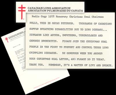 Letter and radio advertising copy: Christmas Seal Campaign, 1978