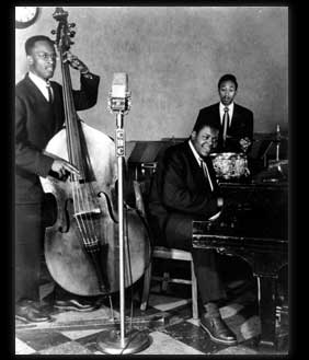 Photo: Oscar Peterson's first trio with Clarence Jones and Austin Roberts