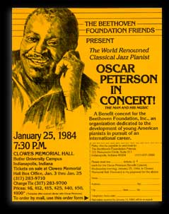 Advertisement: Oscar Peterson in Concert