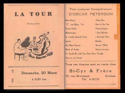 Program: La Tour présente The Oscar Peterson Trio