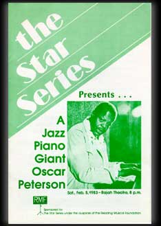 Programme : The Star Series Presents...A Jazz Piano Giant, Oscar Peterson